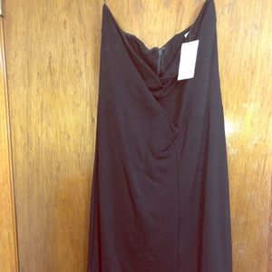 Black strapless dress